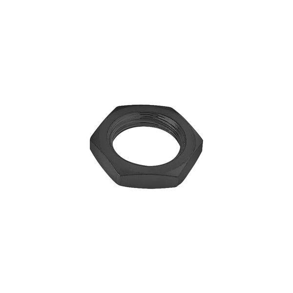 Cliff Hex Nut for Mounting 1/4 Jacks, Black