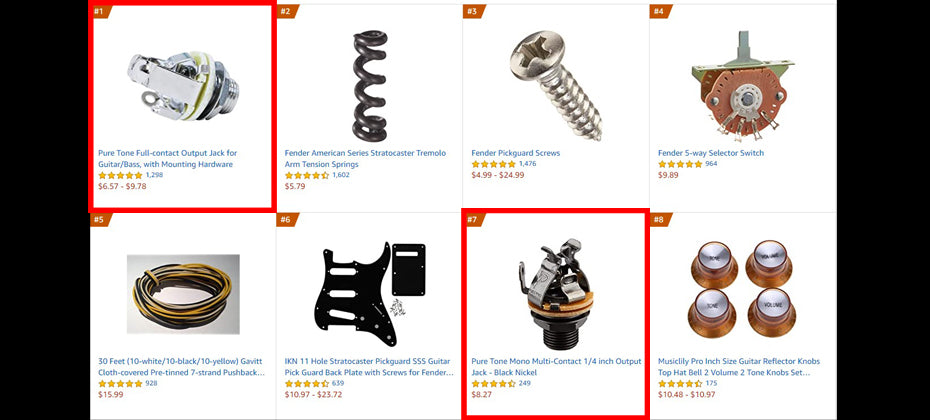 #1 on Amazon for Electric Guitar Parts!